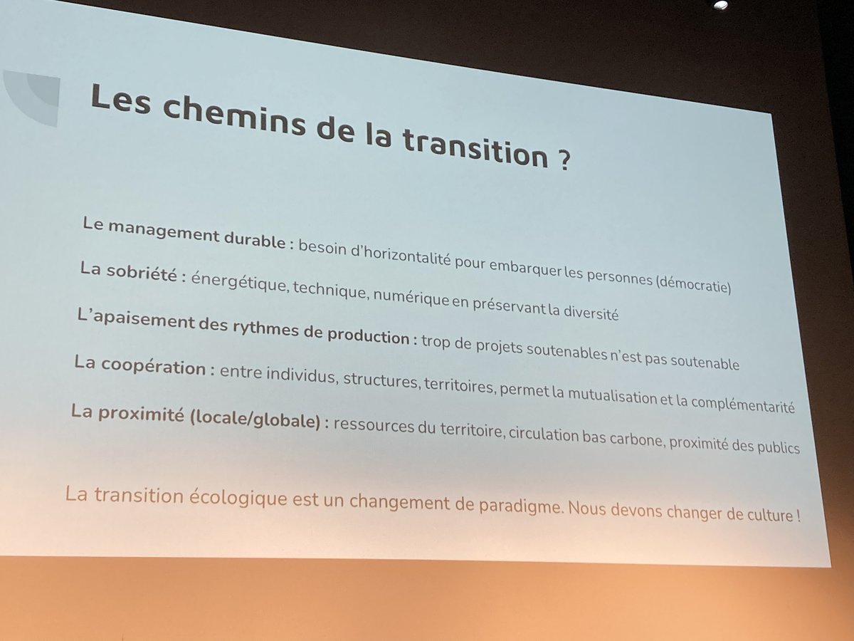 TheatreNational's tweet photo. Hier, le Théâtre National a participé à la 1ère édition du Forum de la Culture Durable. Une journée riche, instructive et indispensable sur le thème de la transition écologique pour réfléchir ensemble à des pistes d’actions et des solutions concrètes ! #EventChange @ledeltanamur https://t.co/sFRSnwCraD