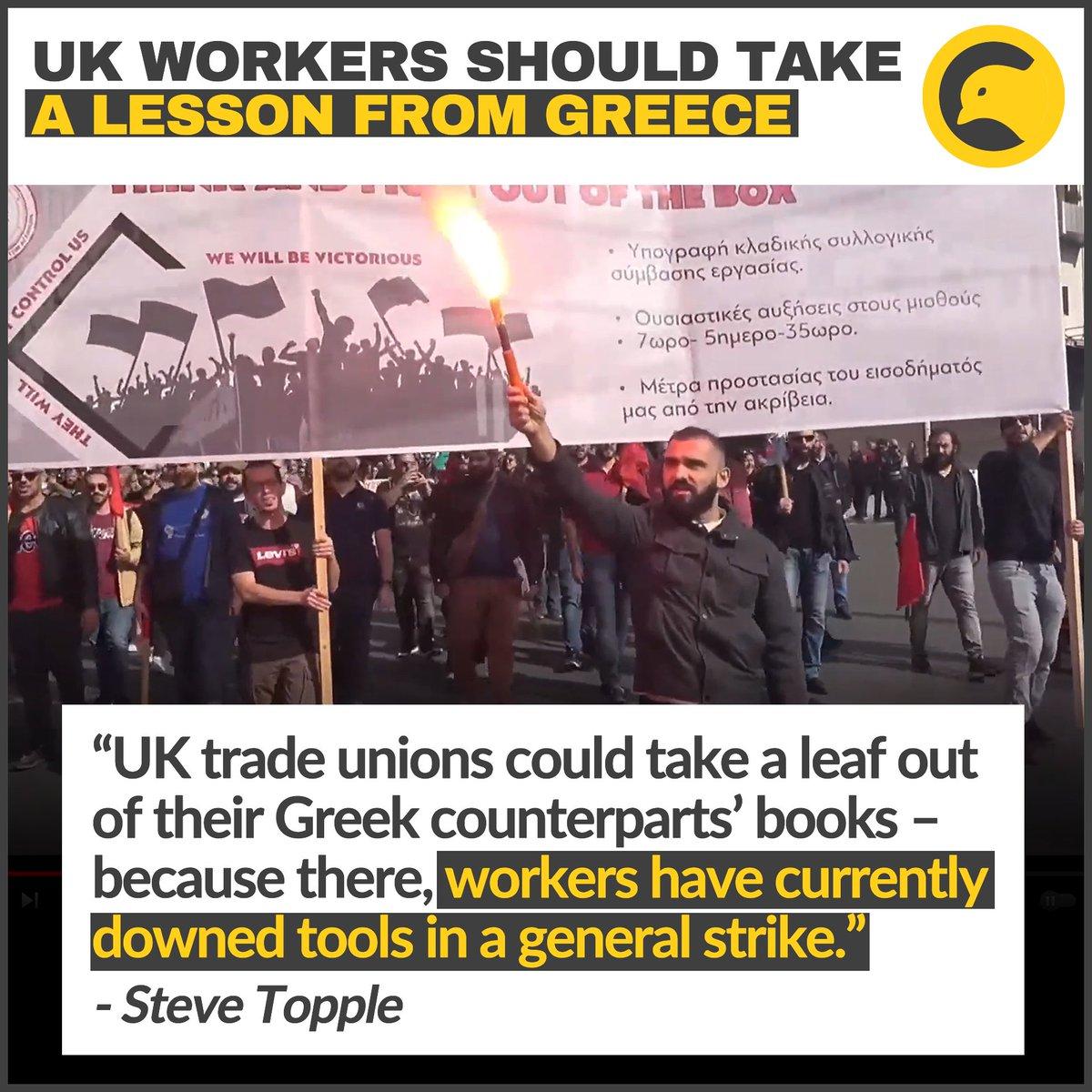 TheCanaryUK's tweet photo. From the archives: Greece showing everyone how it's done

Full article 👇:
https://t.co/Vf8sPMJ9Yo

#GeneralStrike #greecegeneralstrike https://t.co/INNFIMkP2S