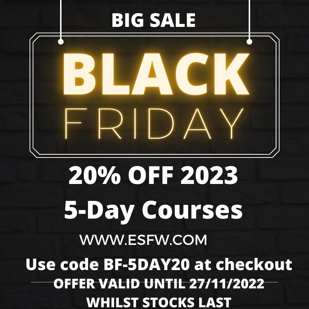 FANTASTIC OFFER LIVE NOW 20% discount on 5-day courses!!  #ESFW #cookeryclasses #blackfriday2022 #BlackFriday #edinburgh #plantbased #patisserie #butchery #sugarwork #advancedbread #fishandshellfish