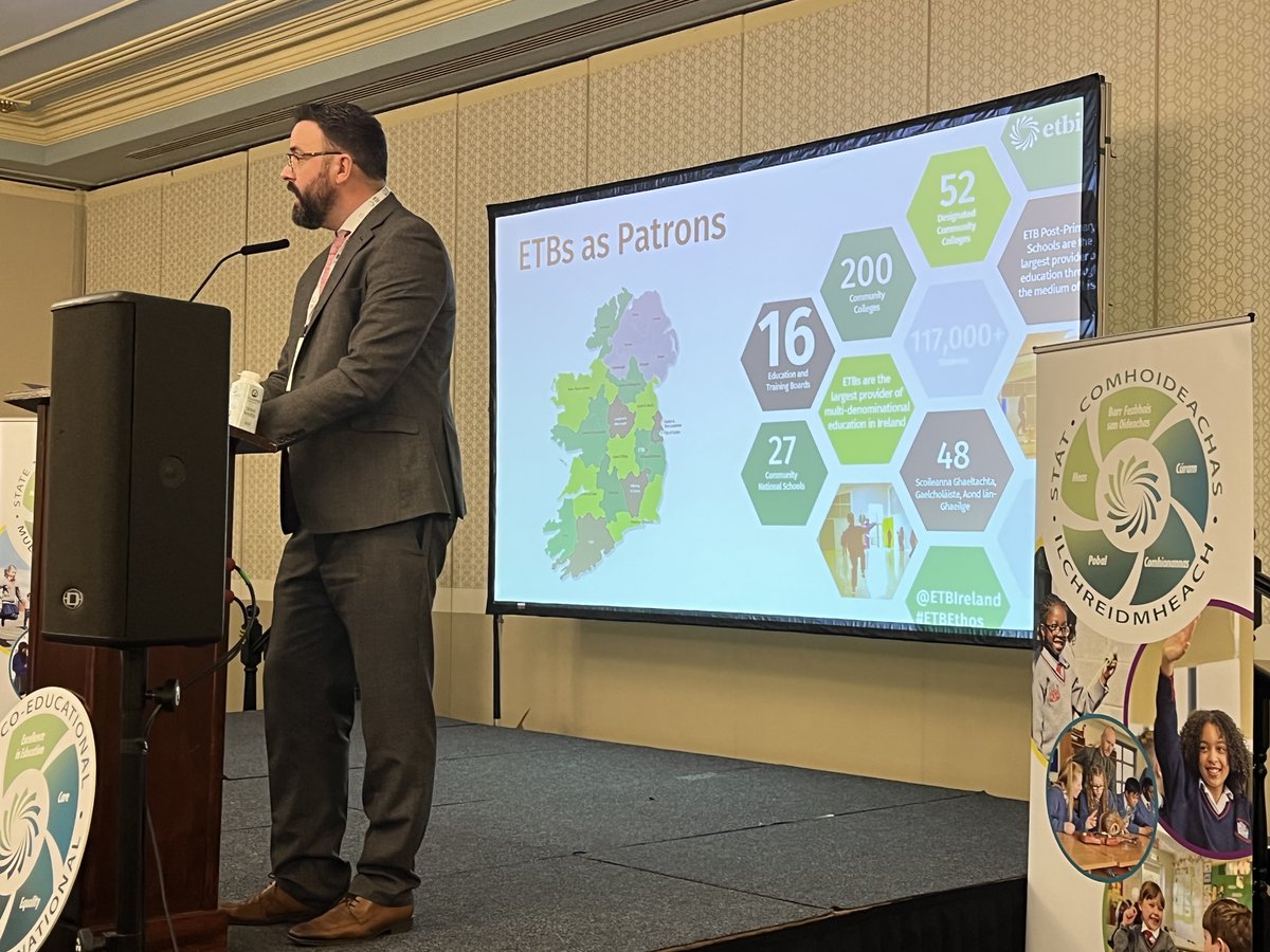 <a href="/ETBIreland/">ETBI</a> Director of Schools Seamus Conboy shares the #ETBethos journey: 10 years of research and consultation that helped us define and agree who we are as a sector #ETBethos #ETBStrongerTogether <a href="/cnsireland/">CNS Ireland</a>