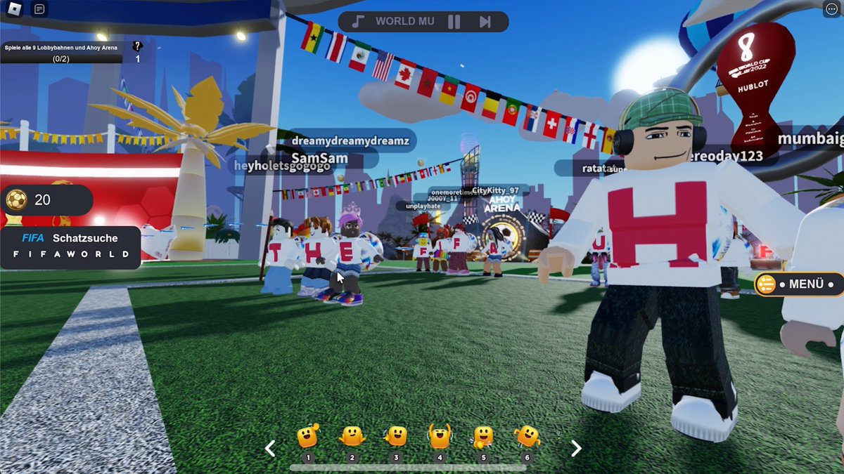 unplayhate.org Unsere Metaverse-Hijack-Protestaktion in der virtuellen FIFA World auf Roblox – gegen LGBT+ Hass im realen Katar.

Video: youtube.com/watch?v=R7-rlJ…

<a href="/AllOut/">All Out</a>  <a href="/Bandara_VR/">Bandara</a>  #unplayhate