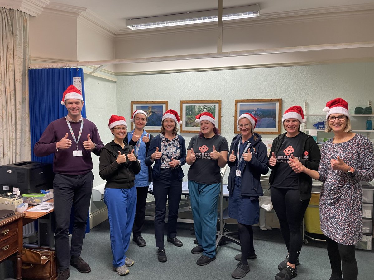 Lancaster’s GP’s and nurses have their Santa hats on ready for the first Santa Dash of 2022! The team at <a href="/LancasterMedics/">Lancaster Medical Practice</a> are excited to have some friendly competition against their team! Thank you for your support, we can’t wait! Get your tickets today! 🎅cancercare.org.uk/news-and-event…