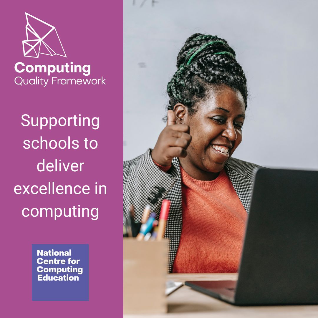 The NCCE &amp; the UK’s network of Computing Hubs are gearing up to support schools in building an exemplary computing delivery through the #ComputingQualityFramework. For support with CPD &amp; improving computing provision in your school, visit computingqualityframework.org
@wearecomputing
