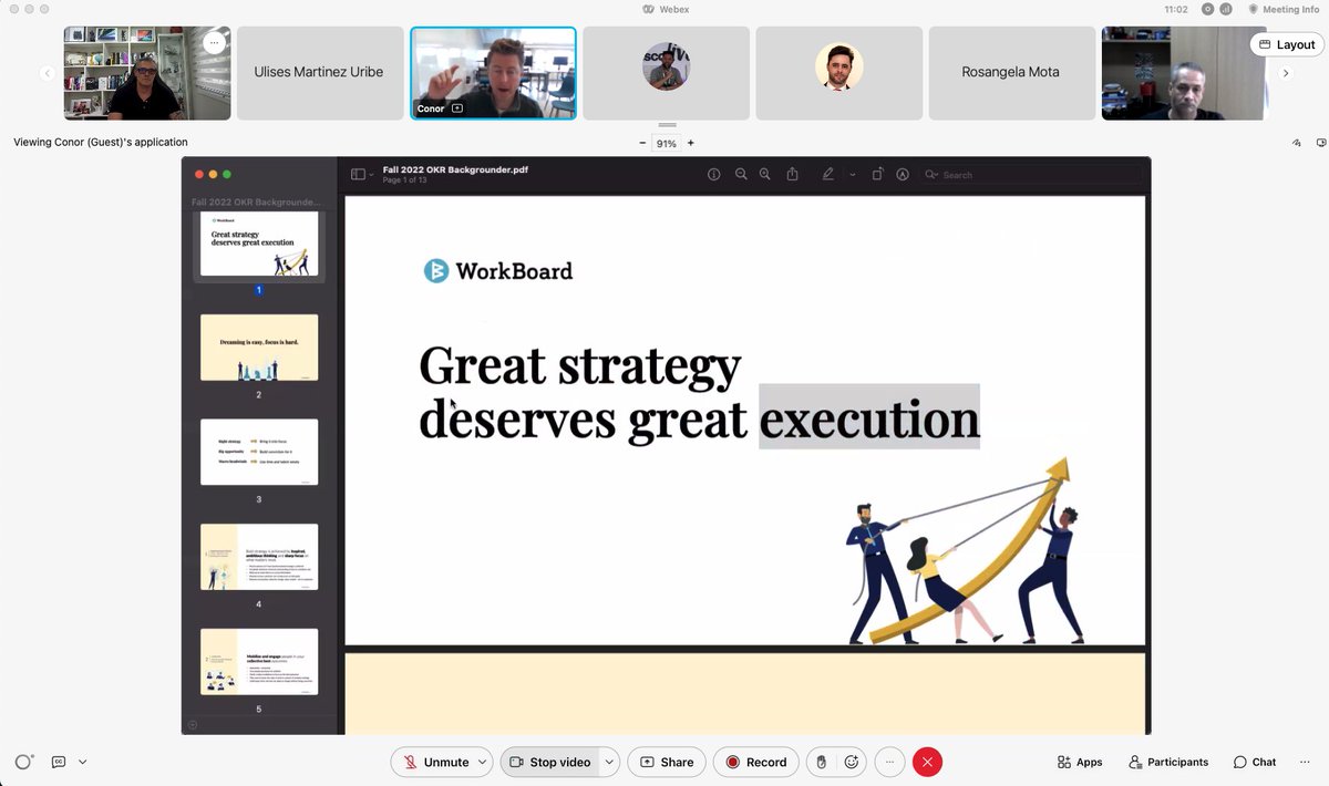 clebervisconti's tweet image. Great strategy deserves great execution. Yesterday we had an outstanding OKRs onboarding session with @WorkboardInc Setting the Outcome Mindset #OKR #Workboard #StrategyManagement