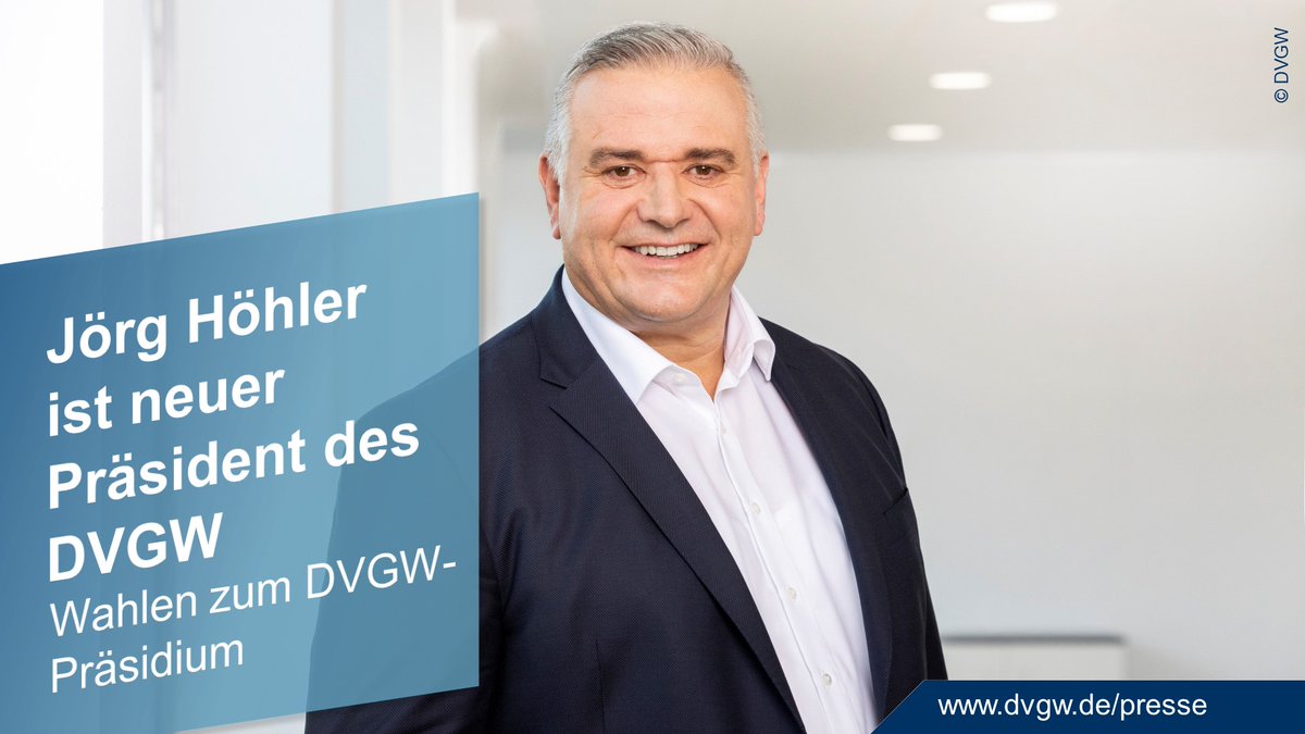 DVGW's tweet photo. Jörg Höhler, @eswe_versorgung,  ist neuer Präsident des DVGW. Alle Infos zu den Wahlen zum DVGW-Präsidium ➡️https://t.co/j2iCspTzCa https://t.co/38GhaxKhac