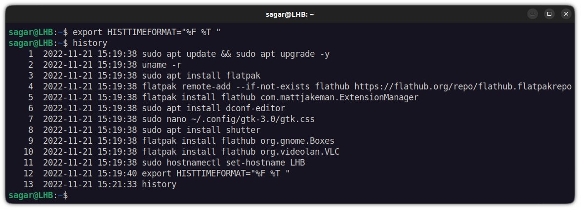 Quick Linux tip 💡

You can enable timestamp in bash history

$ export HISTTIMEFORMAT="%F %T "

And it will now also tell you when you ran a certain command in the history 👇