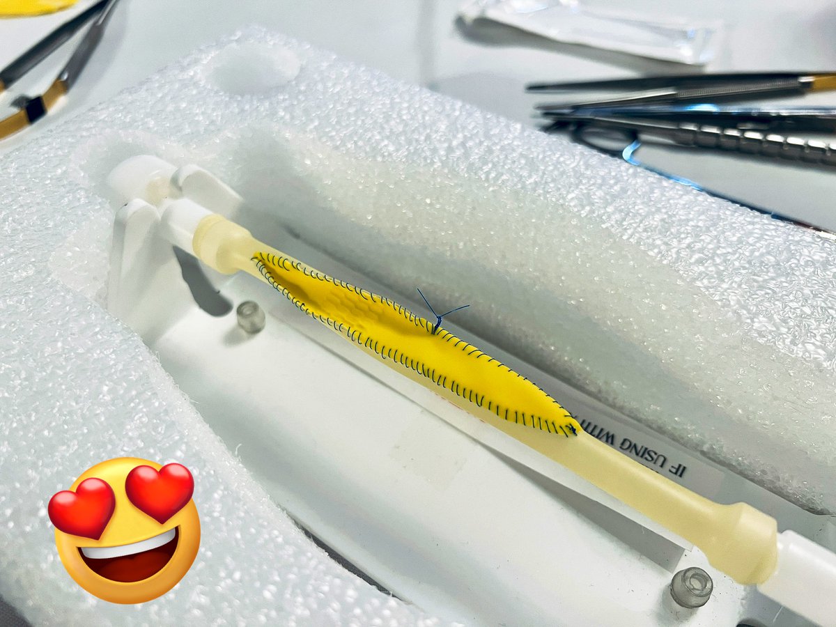 ✂️🪡🩸Practising Carotid Patch🩸🪡✂️Marigold gloves, the unsung heroes of vascular training (other household glove brands are available) <a href="/RouleauxClub/">Rouleaux Club</a> #vsasm2022