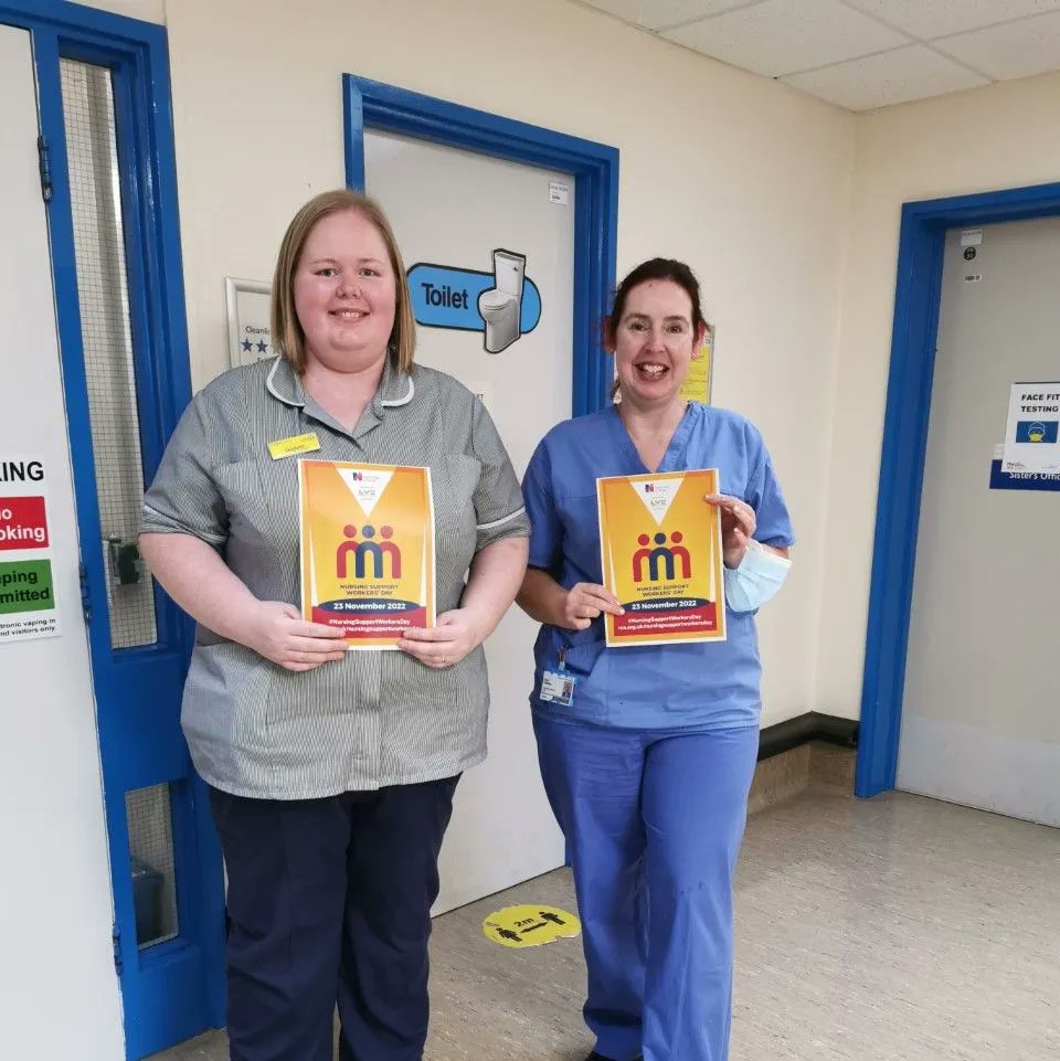 HullHospitals's tweet photo. Thank you Claire and Charlotte for all your help and support on this Nursing Support Workers Day. #NSWD https://t.co/p5PDHsD0xl