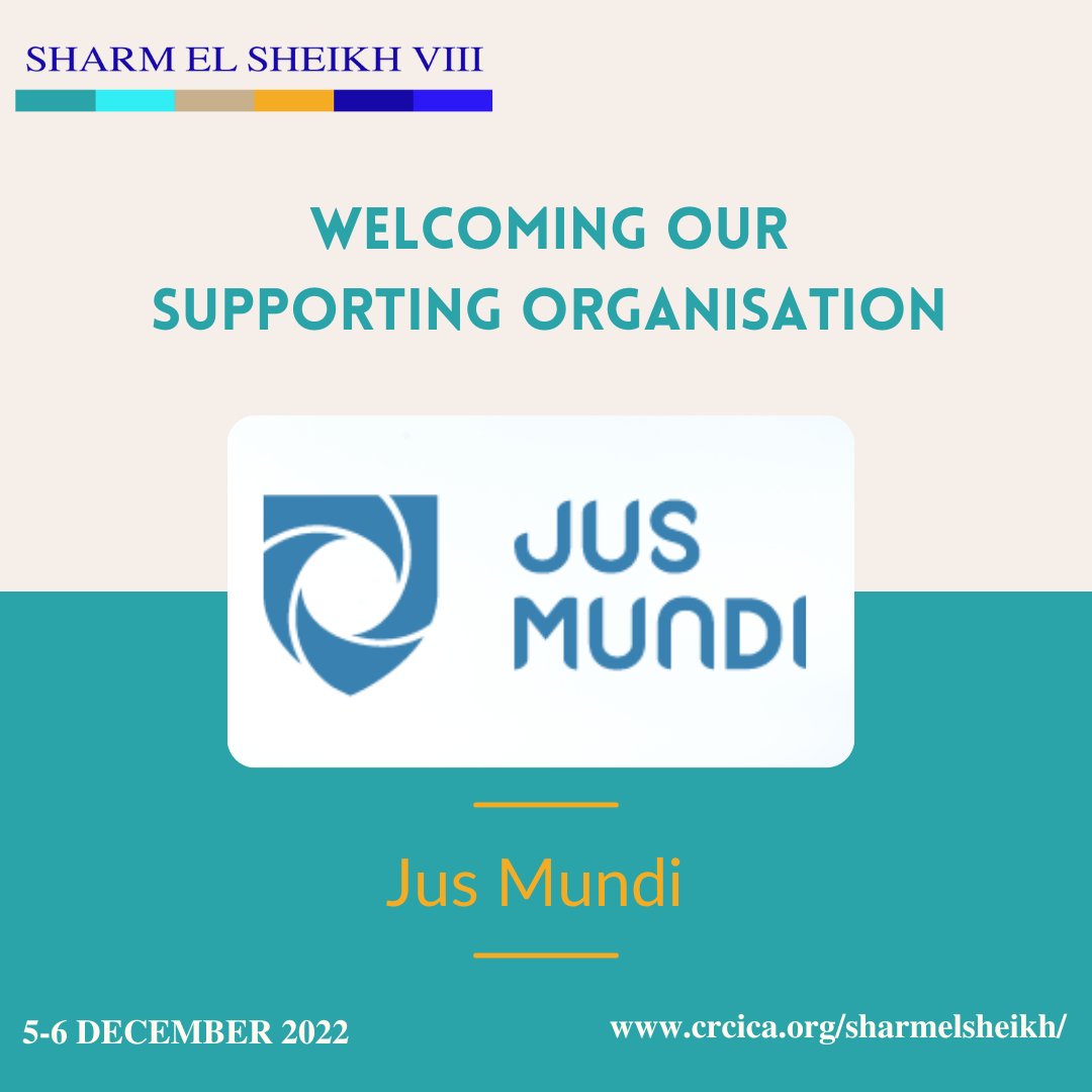 CRCICA's tweet photo. We are excited to have Jus Mundi @JusMundi_com as our #SupportingOrganization for #SharmElSheikhVIII – The Role of State Courts in International Arbitration
https://t.co/nQFzAzhFJi
Date: 5 & 6 Dec 2022
#register- https://t.co/UqUeusMlgg
Program- https://t.co/MRGJjgsoJY https://t.co/sl4qBOYIkq