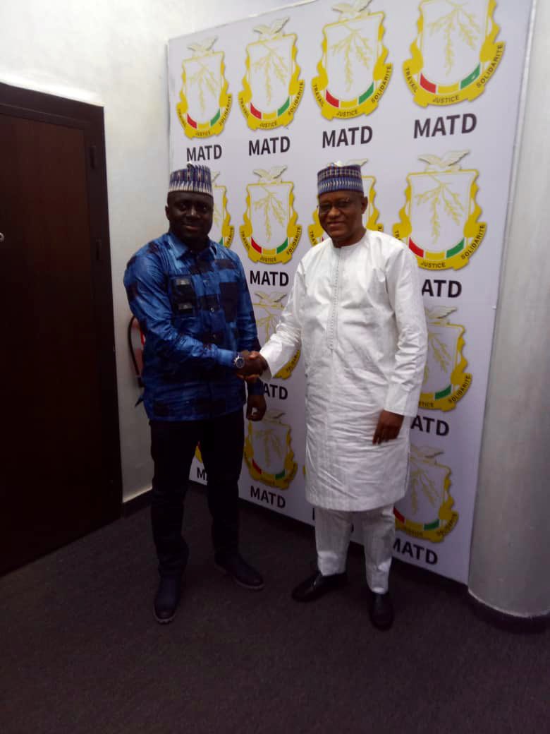 AUC_PAPS's tweet photo. The #AU delegation met with the Minister of Territorial Administration &amp; Decentralization of #Guinea, @condemory2, who reiterated the 10 key points which form the basis of the transition calendar. He welcomed the AU’s multi-sectoral support towards their successful implementation https://t.co/7IHNReSEIu