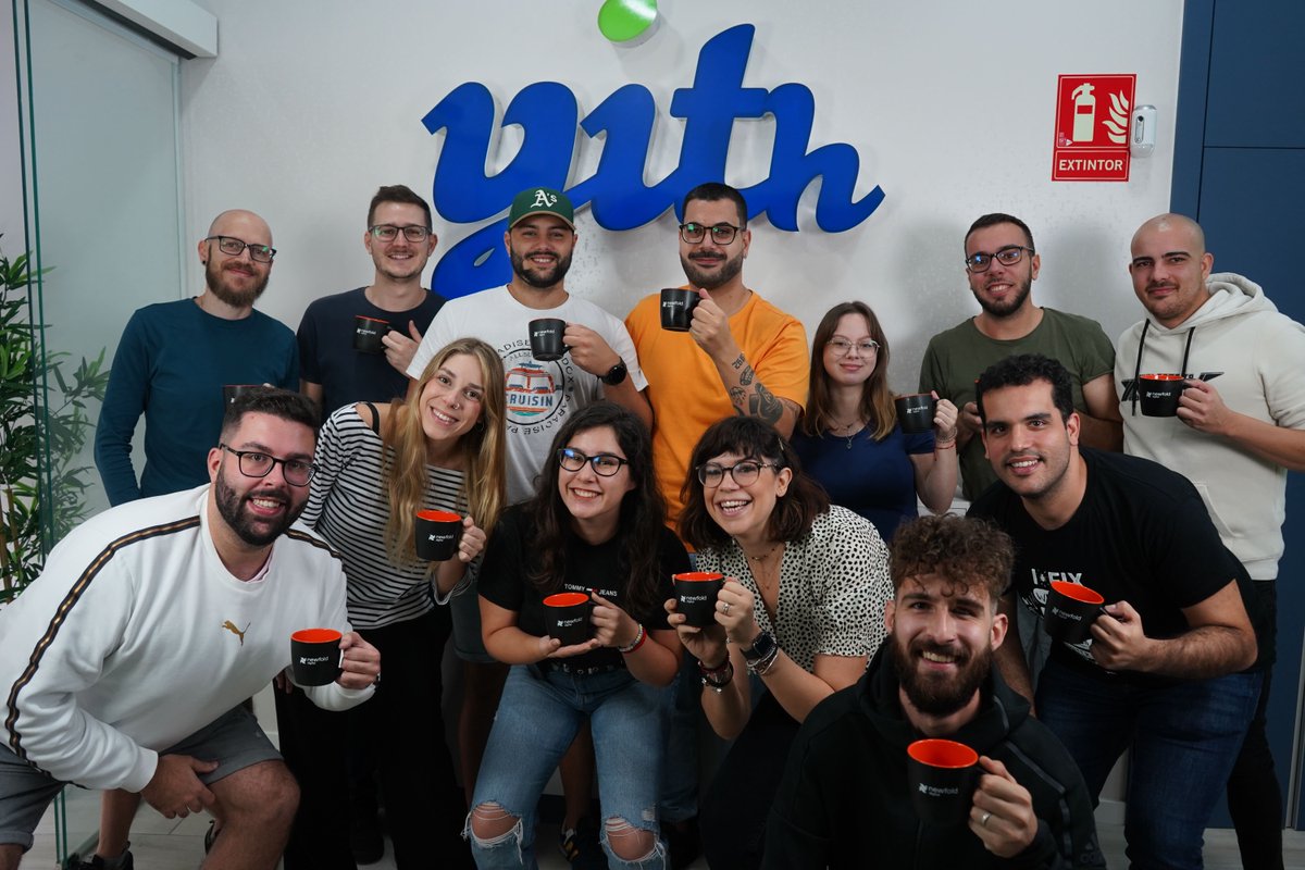 Our team in Spain is taking a coffe break to enjoy the gift we just got from <a href="/NewfoldDigital/">Newfold Digital</a>. Thank you, we love your mugs! ☕️💚💙