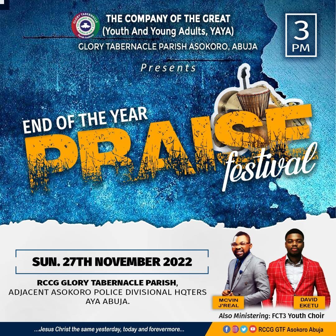 Rccgglorytabern's tweet photo. It's The End Of The Year @PraiseFestival... You don't want to miss this edition. Details on the E-flyer.

Please don't come alone, tell a friend to tell a friend 🙏🎺📯🎼🎵👌 https://t.co/n4Kie9KKxl