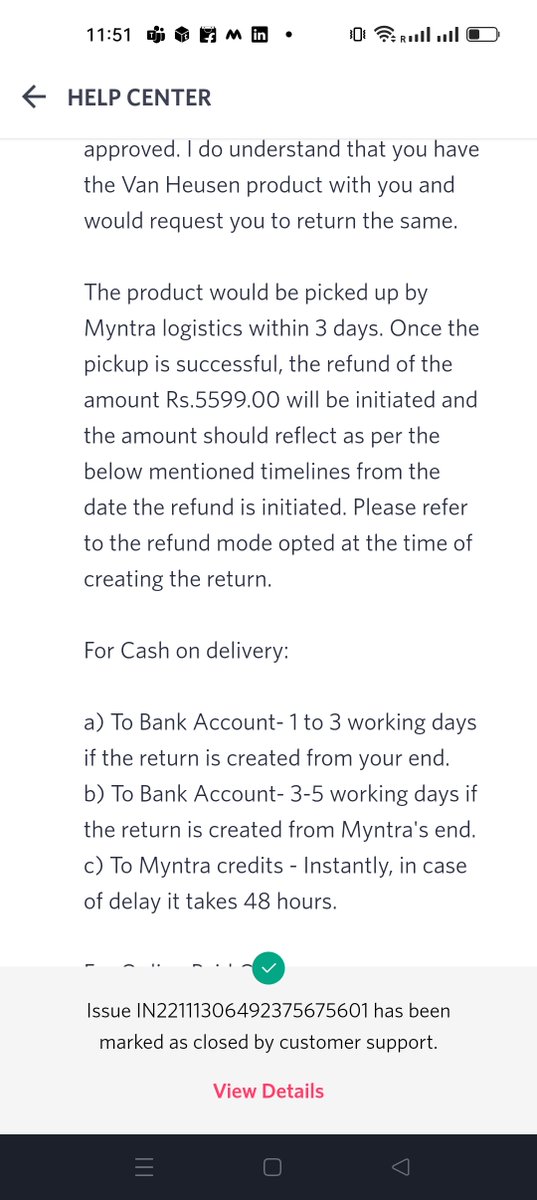 DishaReman's tweet photo. @myntra I was promised a refund for my wrong product. Now I dont have the product and refund is also not received https://t.co/XAhUzdyDcy