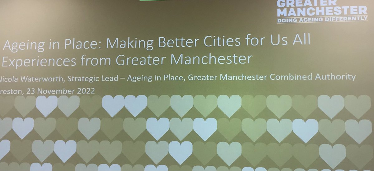 GMAgeingHub's tweet photo. Nicola Waterworth highlights the continued impact of the pandemic on older people with concessionary travel pass usage down 1/3 in Greater Manchester on pre pandemic levels @CPRA_UCLan https://t.co/svR3KF2wLX