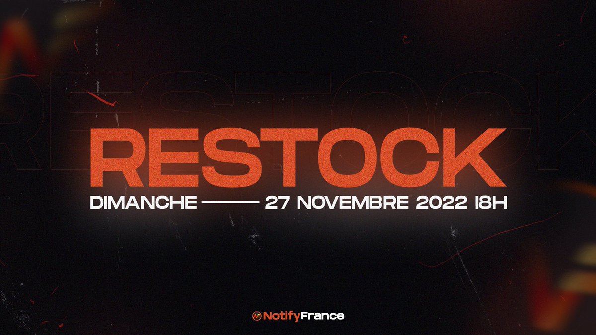 Après plus d'un mois d'attente...🚀
Rendez-vous le dimanche 27 Novembre à 18h pour un restock ⚡️
Les places seront très limitées, comme d'habitude.

Tente de nous rejoindre gratuitement pour 1 mois : 
RT🔁 + Like 🧡 ce tweet
Follow nous 👋
