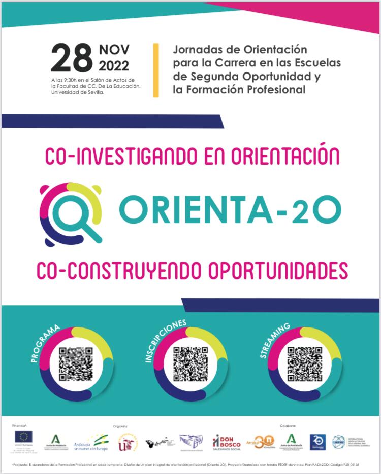 funddonbosco's tweet photo. #28Nov Jornada de "Orientación para la Carrera en las Escuelas de Segunda Oportunidad y la Formación Profesional" @unisevilla 

Una jornada en la que exponer los resultados de la investigación en la que han participado las Escuelas de Segunda Oportunidad @funddonbosco @E2OEspana https://t.co/dgUQlf2MXJ