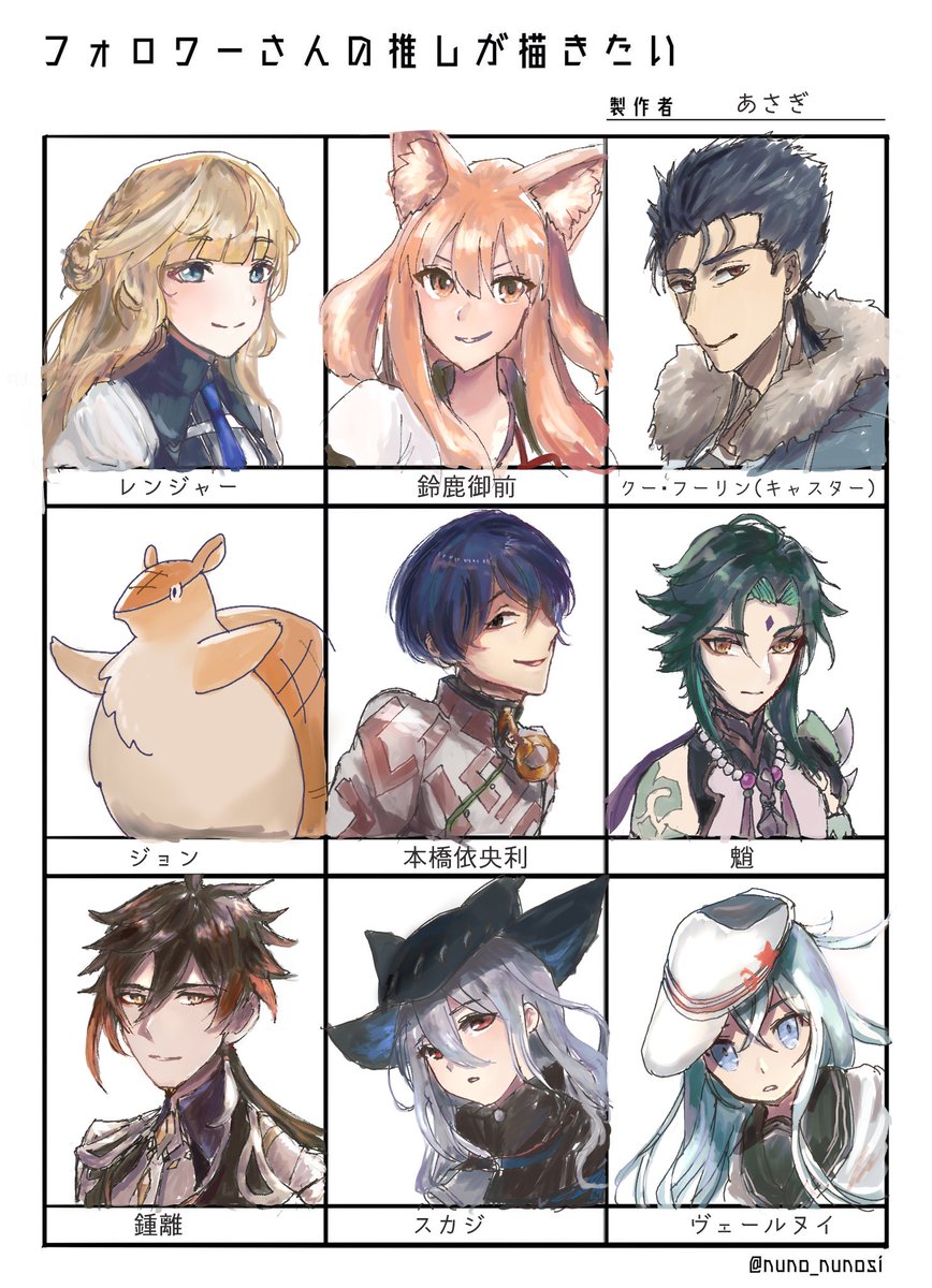 #フォロワーさんの推しが描きたい 
第一弾できました!
リクエストくださった皆さんありがとうございました〜✨ 