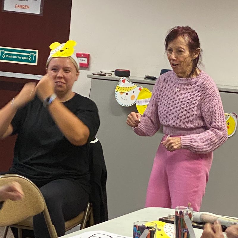 Inspire2Support's tweet photo. Children in Need. On 19th Nov the day centre clients celebrated Children in Need. We made headbands, our clients coloured Pudsey Bear, we made bunting &amp;"Jazz" visted to provide chair-based exercises. We had Pudsey Bear cupcakes &amp; ended with a quiz &amp; Bingo.https://t.co/qEHJF8DmiA https://t.co/70S3UDG8BR