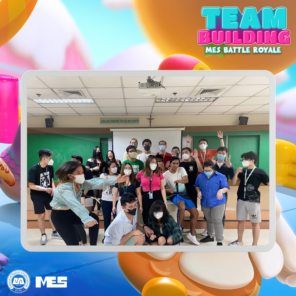 MESDLSU's tweet photo. Who says we can't have fun? 🎉

Thank you for joining us in 𝗠𝗘𝗦 𝗧𝗲𝗮𝗺 𝗕𝘂𝗶𝗹𝗱𝗶𝗻𝗴 for Term 1! 🤸🏼‍♀️

We are grateful to have our officers and junior officers play through fun-filled games to bolster the team spirit right before finals season. https://t.co/nlJMFc1qeN