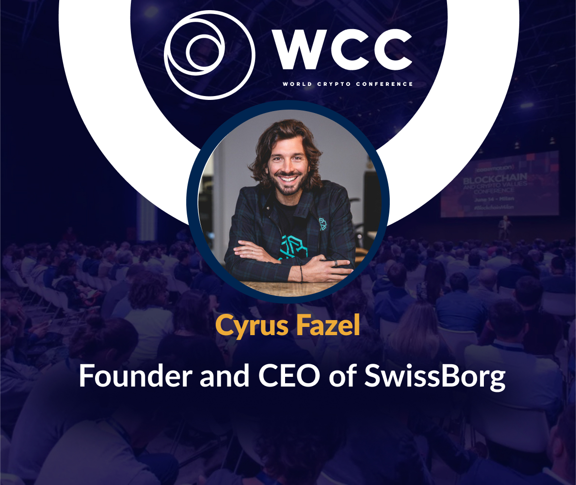 WorldCryptoC's tweet image. Cyrus Fazel is joining @WorldCryptoC!🥳

Cyrus is the founder and CEO of @swissborg 

He also managed and advised UHNWI on all asset classes as a Portfolio Advisor and Senior Business Developer for top hedge funds 👏