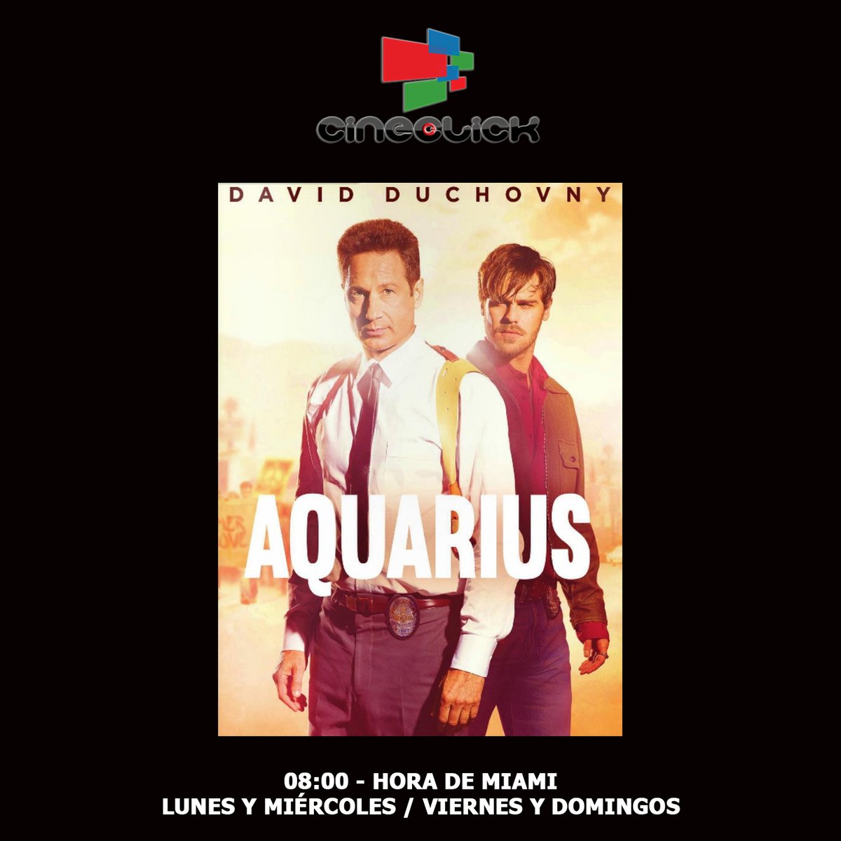 CineClickC's tweet photo. 𝐀𝐂𝐔𝐀𝐑𝐈𝐔𝐒
08:00-HORA DE MIAMI
𝗟𝗨𝗡𝗘𝗦, 𝗠𝗜É𝗥𝗖𝗢𝗟𝗘𝗦, 𝗩𝗜𝗘𝗥𝗡𝗘𝗦 𝗬 𝗗𝗢𝗠𝗜𝗡𝗚𝗢𝗦
Con @davidduchovny 
Drama policiaco que gira en torno al asesino en serie Charles Manson  que por aquel entonces se trataba de un delincuente de poca monta
#CineClick https://t.co/dLlwe6E23p