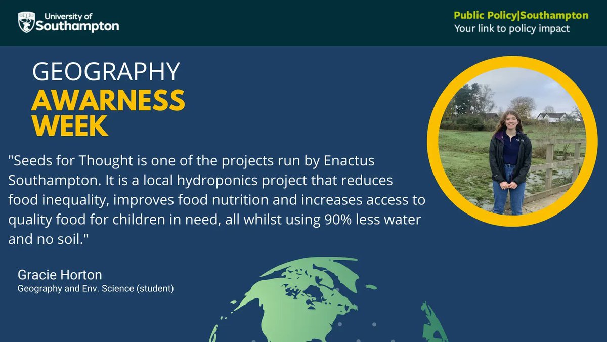 To learn more about #Enactus and the incredible work Gracie Horton is part of click here: buff.ly/3EptHUl. @UoSGeogEnv