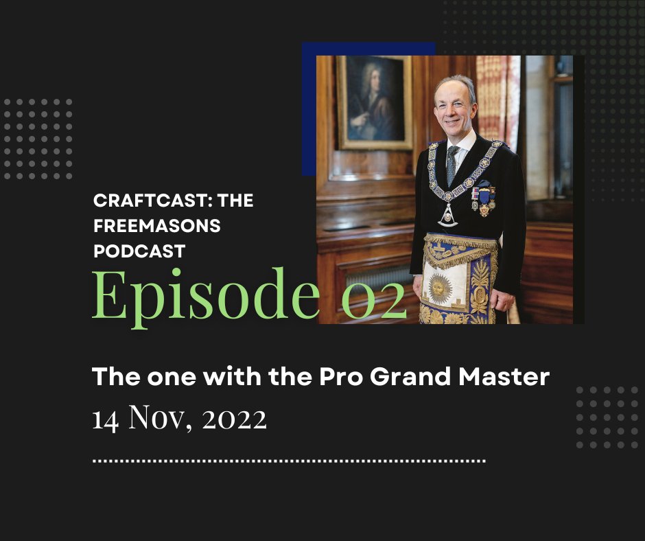 Tune into Craftcast: The Freemasons Podcast Episode 2, a brilliant discussion with insight into the Pro Grand Master’s vision for Freemasonry!

Listen here👇
craftcast.captivate.fm/listen

#Freemasons #Craftcast #PodcastUK