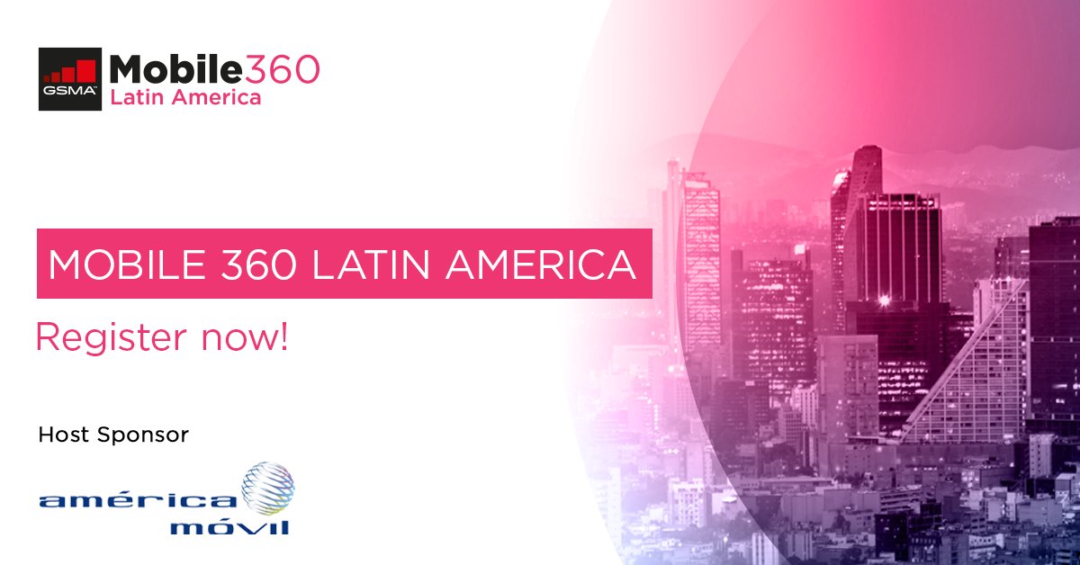 GSMA's tweet image. We are delighted to announce América Móvil as the official Host Sponsor for #Mobile360 Latin America! 🙌

Be part of the event that convenes leading experts from across the connected ecosystem to design, build, &amp;amp; implement next-gen #technology.

Register 👉gsma.at/3EaRyZe