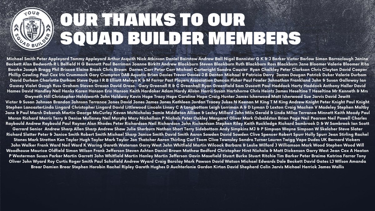 FevRoversRLFC's tweet photo. Our Thanks to our loyal Squad builder Members 🙏 

See yourself or a friend, tag away!

Join today: https://t.co/vb2zFqxBDq https://t.co/2Bgb5J4JHH