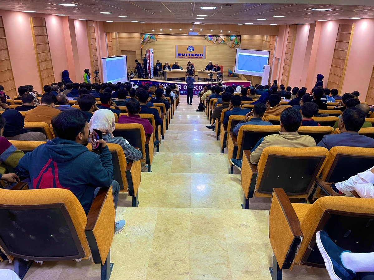 khushaal_kakar's tweet photo. Debate 1 “Government and Economy” of @agmpsdepide just started with already filled auditorium at @BUITEMS_edu.
@PIDEpk @kaiserbengali
@PIDE_PSE @durre_nayab_ @RASTA_PIDE @Iqraa_Munawar @ahmad_pide @ipakistan22 @abida_15
#LocalSolutions #localproblem
#PIDE_PSDE_Conference https://t.co/l2tNRvUPky