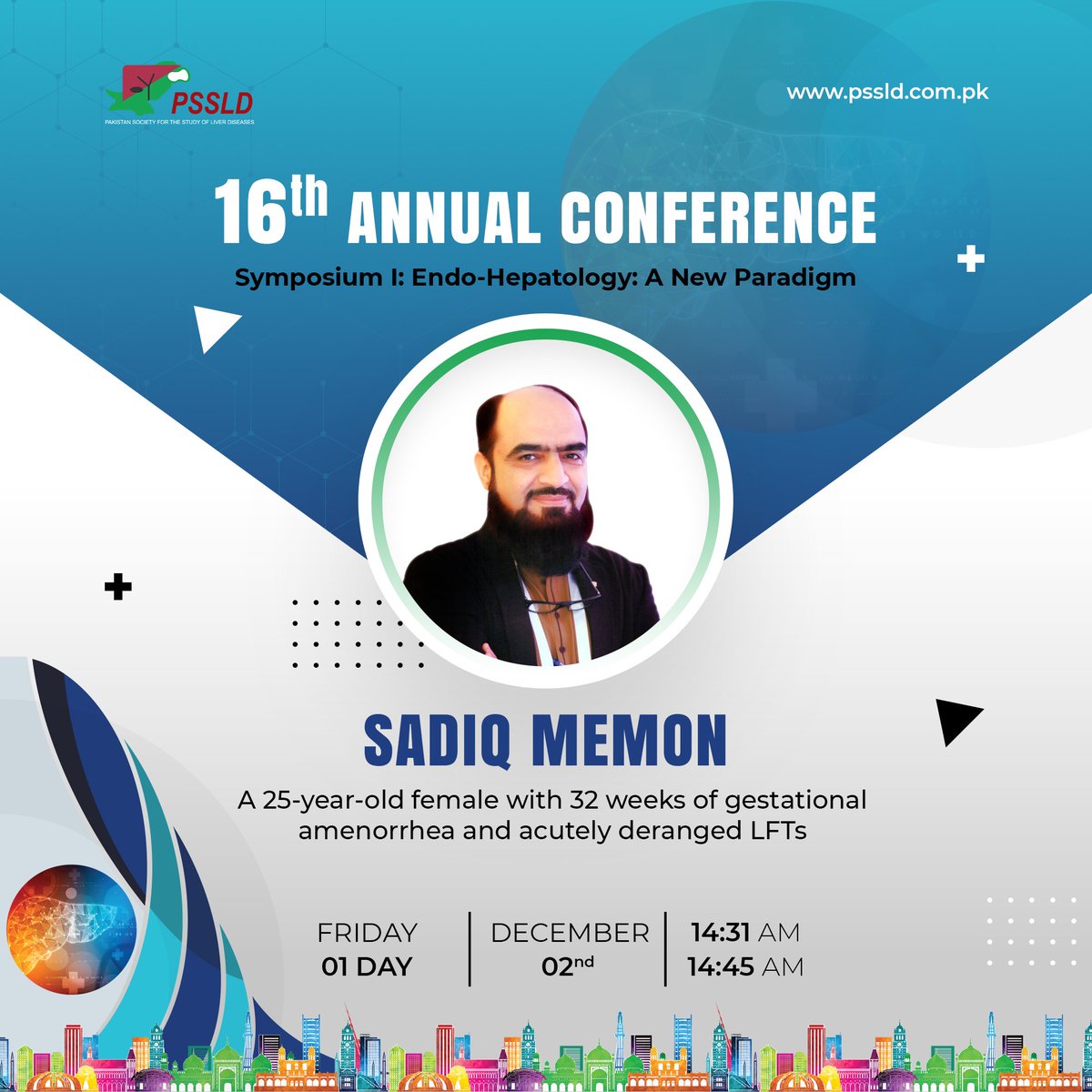 pssld_official's tweet photo. Symposium III
Hepatology Consults
Moderator
Mian Shah Yousaf
SPEAKER
Sadiq Memon
TOPIC
A 25-year-old female with 32 weeks of gestational amenorrhea and acutely deranged LFTs
Register NOW:
https://t.co/ruMWoYj9b1
Contact us at:
Phone #: +92 333 215 0948
#pssld #annualmeeting https://t.co/sHokNDvSr0