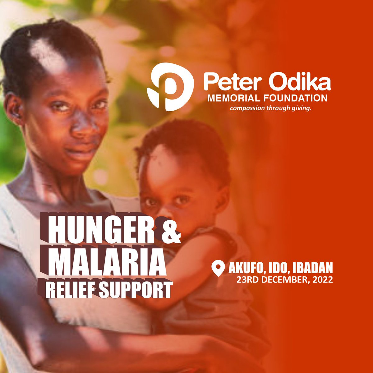 Peter Odika Memorial Foundation is poised at supporting families. Come December 23, 2022, we shall provide food support and bed nets to women and children living in the most outrageous environment.