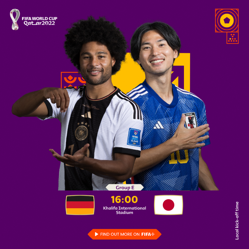 FIFAWorldCup's tweet photo. Onto the next one 👀🔥

#GER v #JPN

#FIFAWorldCup | #Qatar2022