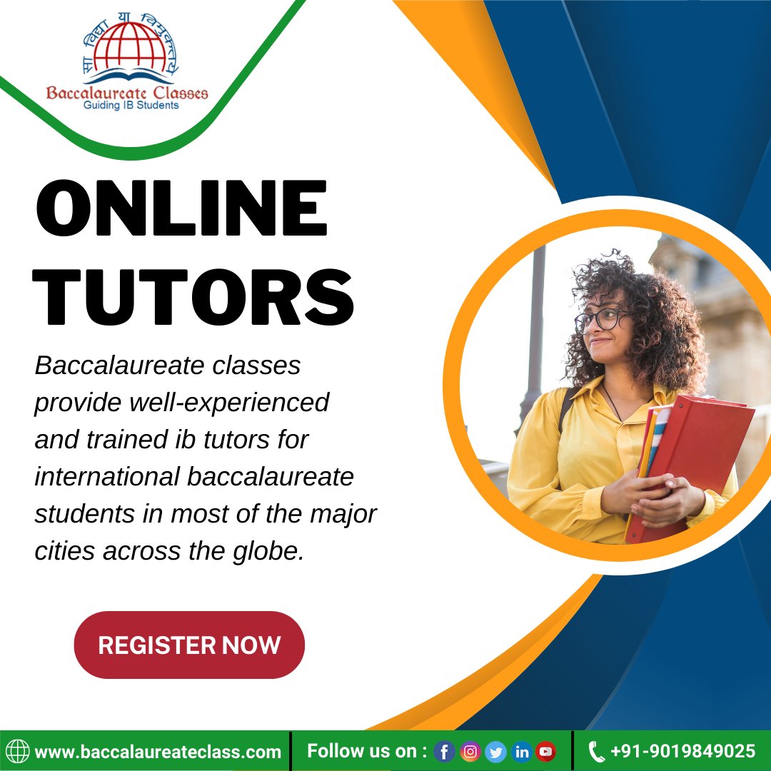 bclasses4ib's tweet image. Explore our IB Tutoring Services with a free trial class!
Baccalaureate Classes provide well experienced and trained IB tutor for the international baccalaureate students in most of the major cities across the globe.
Call us +91-90198 49025
#ibtutor #ibonlinetutor #ibphysicstutor
