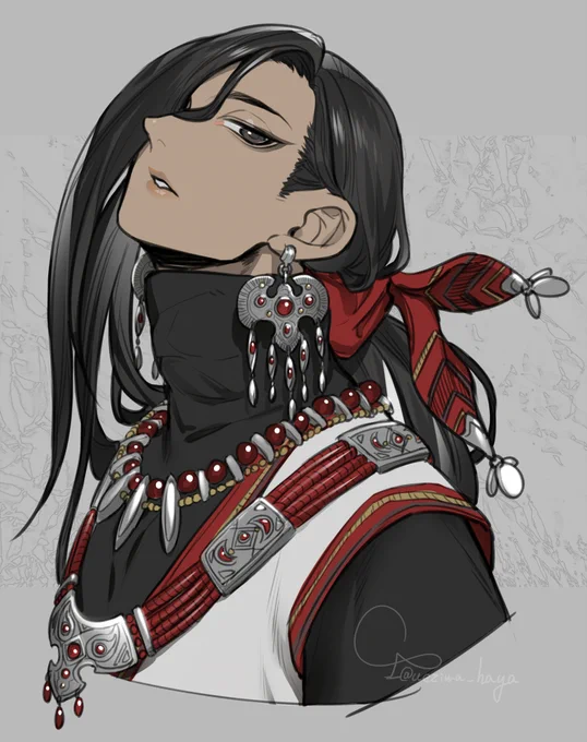 #このタグを見た人は片目隠れのオリキャラを載せる 片目隠れは性癖なんよ 
