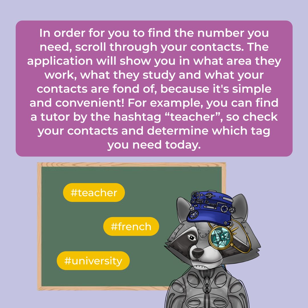 SMARTC0NTACTS's tweet photo. π§
By what tags can I see my #contacts? π
SMART C0NTACTS is designed to help you learn as much as possible about your contacts. π
Let's see what tags you can see them by! π
#common_interests #network #softskills #hardskills #findvector #SMARTC0NTACTS https://t.co/32uzXrhprB