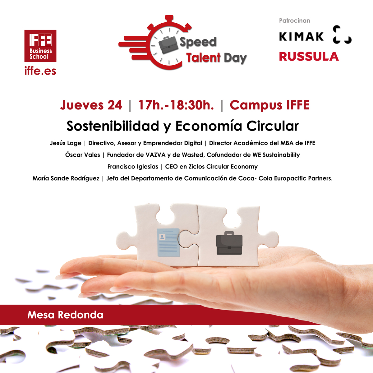 iffe_es's tweet photo. Mesa Redonda: "#Sostenibilidad y #EconomíaCircular" #KIMAK y @russula_sa
Jesús Lage, Director del MBA de IFFE
Óscar Vales: @vazvatw, WASTED y WE Sustainability
Francisco J. Iglesias: Ziclos Circular Economy
María Sande: @CocaColaEP
Reserva tu plaza 👉https://t.co/5lVoWvtE1N https://t.co/HtAxf8cRp9