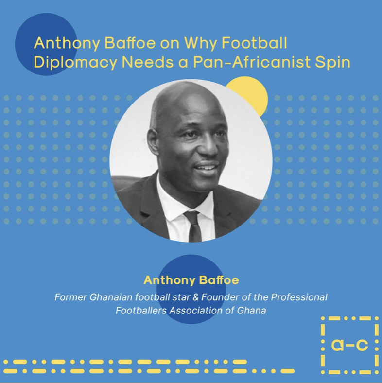 AfroCatalystPod's tweet photo. Representing Africa at the #WorldCup is a source of unimaginable pride for players. It's a reflection of Africa’s wealth of talent; but its been a journey. Ahead of Ghana's game on Thursday, football legend Anthony Baffoe takes us way back on Afro-Catalyst https://t.co/f32PQVCW4N https://t.co/OsmurBw9te