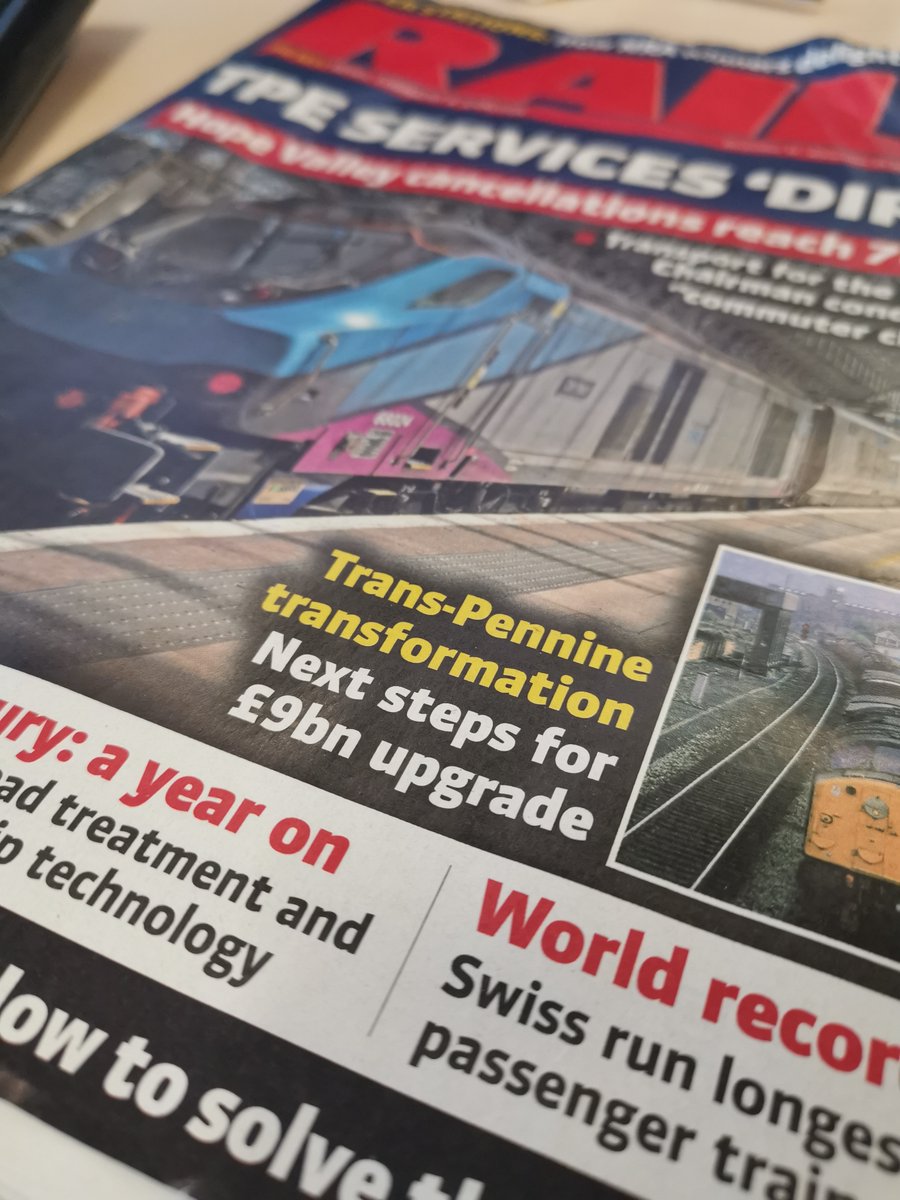 A really excellent long read in the current edition of <a href="/RAIL/">RAIL Magazine</a> magazine on the Transpennine Route Upgrade programme

<a href="/NAOorguk/">National Audit Office</a> reported on this recently, and good to see so many of our findings reflected in the article, alongside updates from the TRU team nao.org.uk/reports/the-tr…