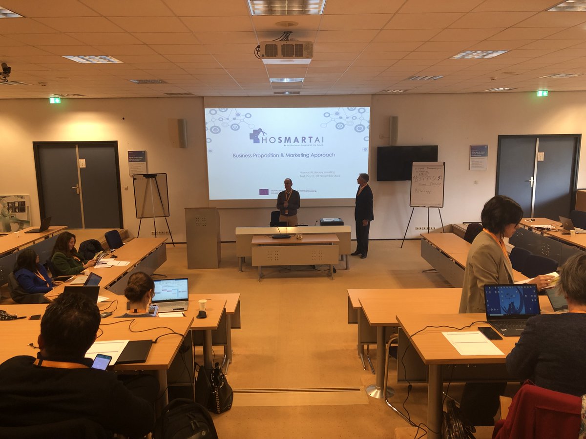 HosmartAI's tweet photo. #HosmartAI team sharing the #AI #platform's value and key messages to reach the different interested parties, such as  #healthcare providers and healthcare professionals, #researchers and #technical personnel and businesses 💡✨

📍Best, Eindhoven, Netherlands https://t.co/uacUTz6wxx