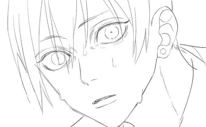 アキくんのお顔描くの楽しい 