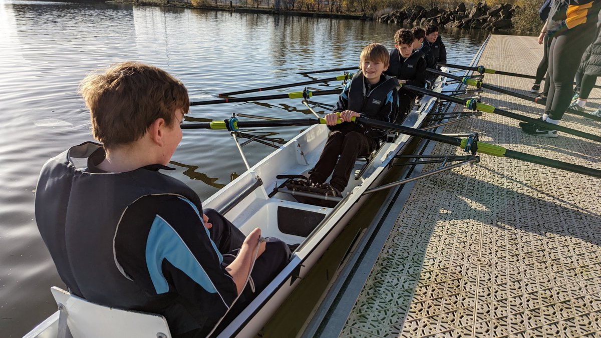 It's a beautiful morning and our intrepid Year 8 rowers are out on the water! @merseyyouthrow