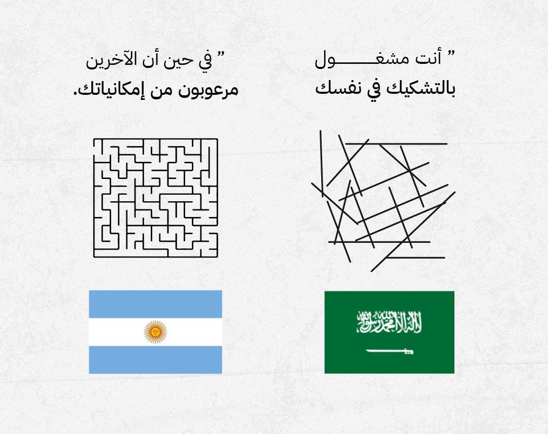 HaniRajab's tweet photo. بعض من الإعلاميين هم سبب في نظرة التشكيك في قدراتنا كأبطال سعوديين 🇸🇦
والدليل على ذلك:
ظهور البعض علناً في موقف المتشائم واليائس من فوز #المنتخب_السعودي على #المنتخب_الارجنتيني في #كأس_العالم_2022 
كيف لنا ان نلوم الغريب وعندنا هذا القريب 🤷🏻‍♂️
لابد ان يعاد النظر فيهم 😏 https://t.co/cjbeQA99CL
