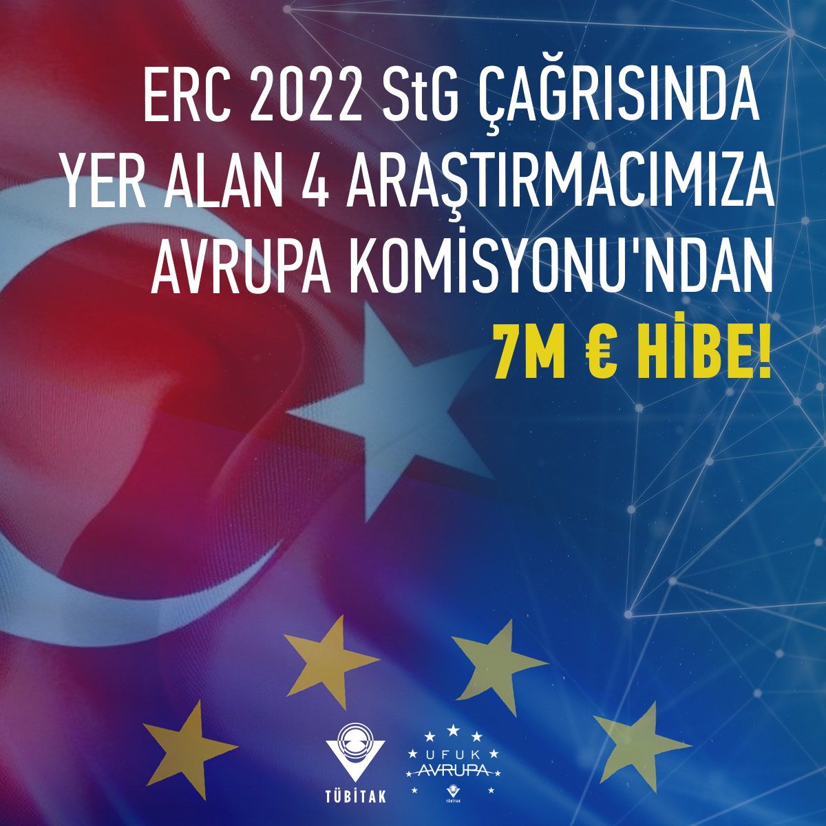 ERC 2022 StG çağrısında Türkiye’den 4 baş araştırmacımız toplam 7 Milyon € destek almaya hak kazandı!

@horizoneu @erc_research

#EUfunded  #FrontierResearch #ERCStG

Detaylar: ufukavrupa.org.tr/tr/haberler/er…