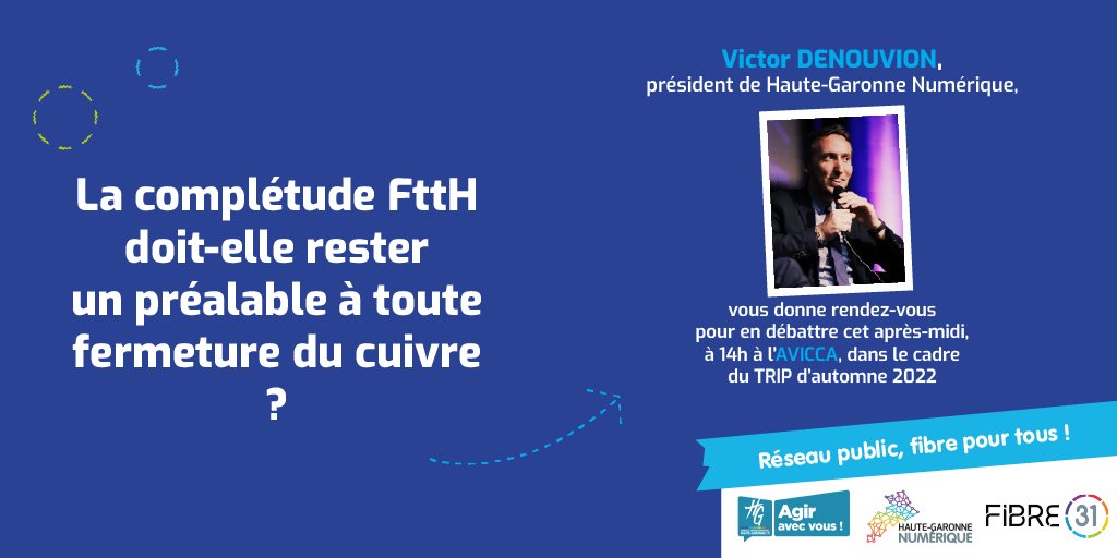 La complétude FttH doit-elle rester un préalable à toute fermeture du cuivre ? 🚀
En <a href="/HauteGaronne/">Haute-Garonne</a> nous sommes engagés dans le déploiement de l'infrastructure fibre. Au cours du Trip #AVICCA, <a href="/vdenouvion/">Victor Denouvion</a>, Président de <a href="/hgnumerique/">Haute-Garonne Numérique</a>, rappelle que ce grand projet national. 
#FNCCR