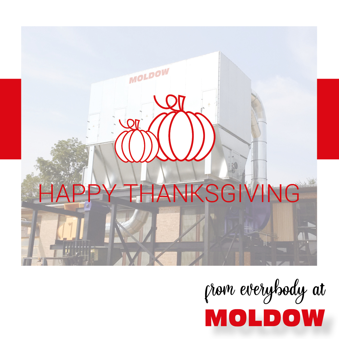 MoldowDK's tweet photo. A very happy #Thanksgiving to all our customers, business partners and friends.

We would like to take this opportunity to express our gratitude for your cooperation with us. We look forward to serving you for years to come.

#dustextraction #baghouse #filter https://t.co/cT7XBYAbue