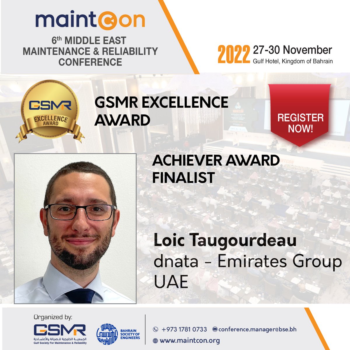 Maintcon2024's tweet photo. We are proud to announce the finalists for the GSMR Excellence Award - Achiever Award. Register TODAY for Maintcon to witness the award ceremony! #maintcon #maintcon2022 #conference #exhibition #oilandgas #energy #maintenance #reliability #assetmanagement #GCC #MiddleEast https://t.co/GhsW55w8vr