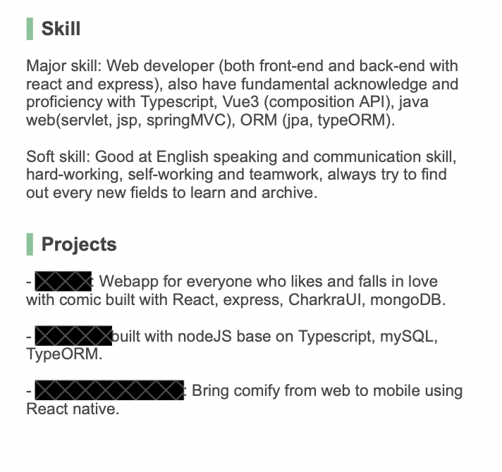 9cv9Tech's tweet photo. DANANG. Frontend Developer. 1 Year of Experience. Good Asking Salary. Strong in React+Vue.
Email hello@9cv9.com to hire now.

Major skill: Web developer (both front-end and back-end with react and express), also have fundamental acknowledge and proficiency with Typescript, Vue3 https://t.co/bT2gq7zeyG