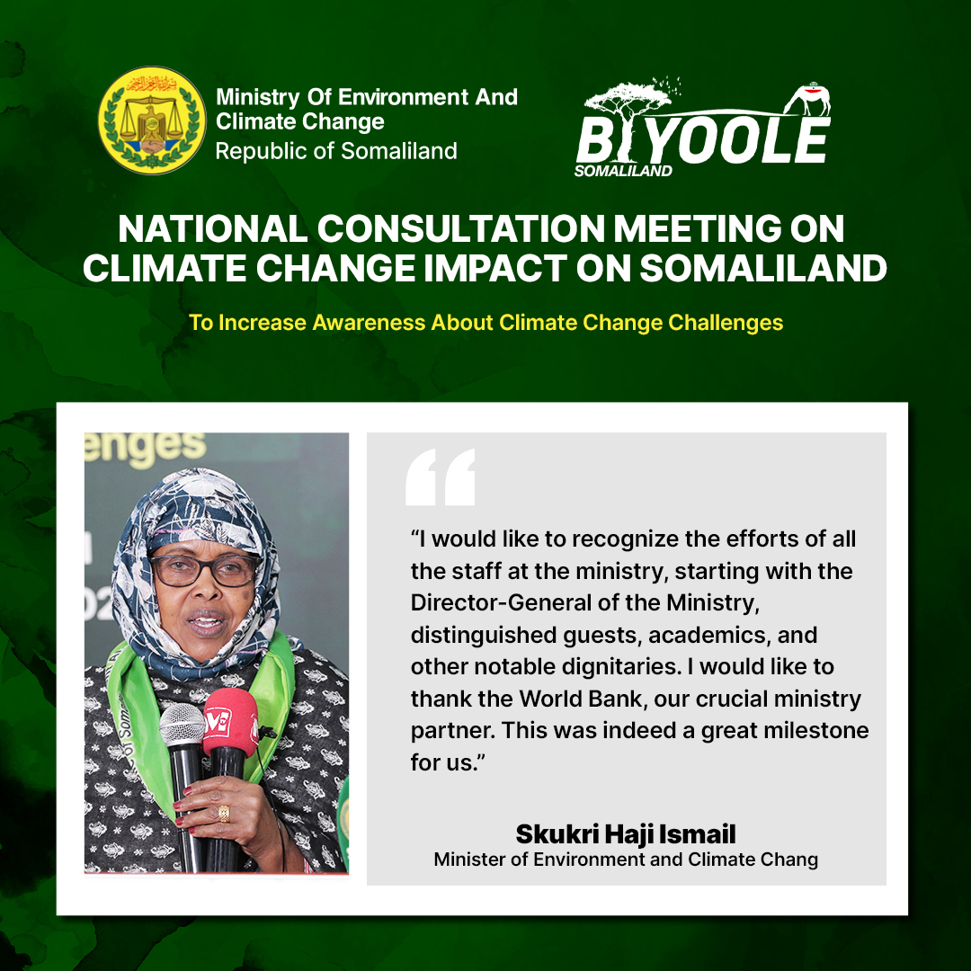 MOECC_JSL's tweet photo. Key closing remarks from the Minister of the Environment &amp; Climate Change, Hon. Shukri Haji Ismail, as the symposium, nears its conclusion.
#SLClimateActionNow
#ClimateEmergency 
#SDG13
#ClimateChange 
 @WBG_Climate @MDuale1 @icpac_igad @UNEP @ClimateDiplo @WBG_Environment https://t.co/lGKZRQnHyY