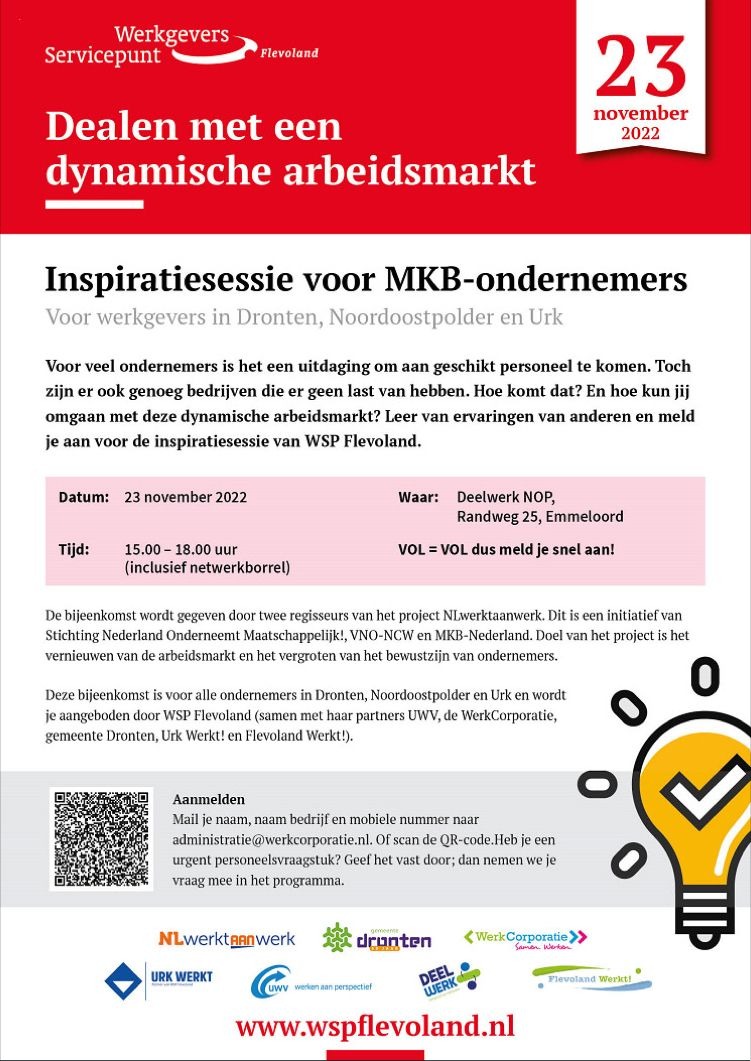 Vanmiddag 26 werkgevers aanwezig op de inspiratiesessie